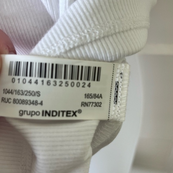 Zara White Ribbed Tank Top Sleeveless Shirt Women’s Size Small S NWT - Picture 8 of 10